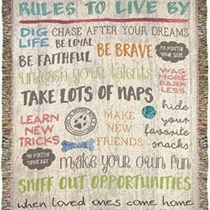 Dog's Rules to Live By Tapestry Throw 50" X 60"